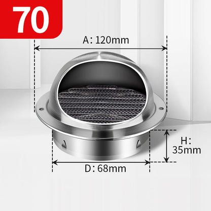 Couvercle d'Aération Imperméable en Acier Inoxydable avec Grille