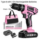 Perceuse Visseuse Sans Fil Rose avec Réglages de Couple 25+1
