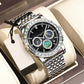 Montre de Luxe en Acier Inoxydable à Quartz pour Homme