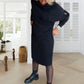 Robe à Capuche Doublée en Molleton avec Poches pour Femmes