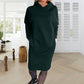 Robe à Capuche Doublée en Molleton avec Poches pour Femmes