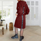 Robe à Capuche Doublée en Molleton avec Poches pour Femmes