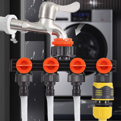 Déviateur et Connecteur de Tuyau d'Arrosage en Plastique à 4 Voies