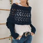 🔥Dernier jour 50% de Réduction🧶Poncho Tricoté Pour Femme avec Découpes