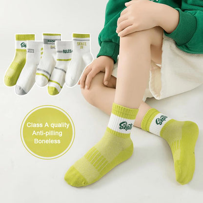 Chaussettes en maille respirante sans couture et anti-boulochage pour enfants et adolescents