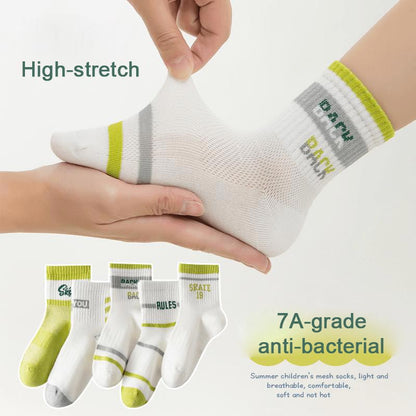 Chaussettes en maille respirante sans couture et anti-boulochage pour enfants et adolescents