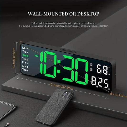 💡🌙 -50% ! 🔄Horloge numérique auto – Luminosité auto & heure d'été.