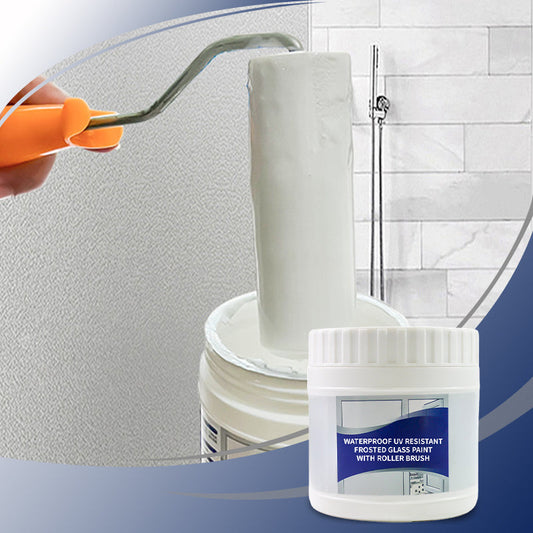 🔥Grande promo -50 %🔥 Peinture effet verre dépoli imperméable et résistante aux UV avec rouleau