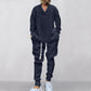 💥 Arrive aujourd'hui sans frais de livraison 💥 Ensemble 2 pièces pour homme composé d'un sweat-shirt baggy avec col en V et d'un pantalon de jogging
