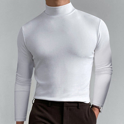 👕 49% DE RÉDUCTION ! ✨ T-shirt Homme à Col Montant - Coupe Adjustable et Tissu Respirant, Idéal pour Sport ou Quotidien 🏃‍♂️📦