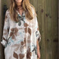 Robe chemise ample et confortable à imprimé pour femme