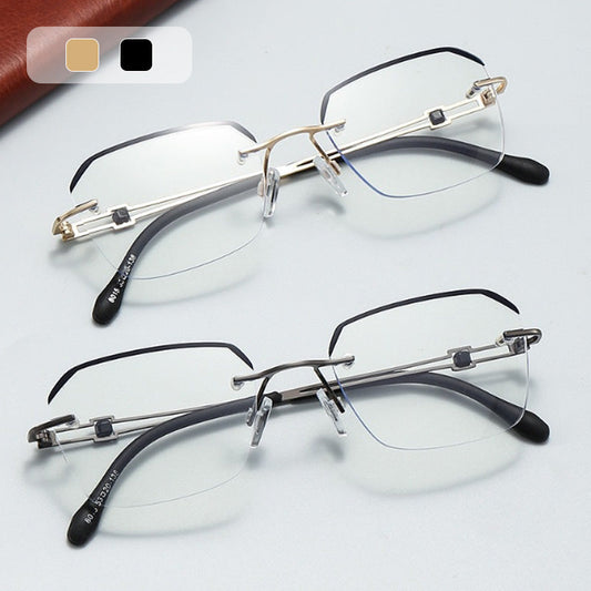🔥 🔥 50 % DE RÉDUCTION !! ✨Lunettes à la mode HD à monture invisible 0°Anti-lumière bleue