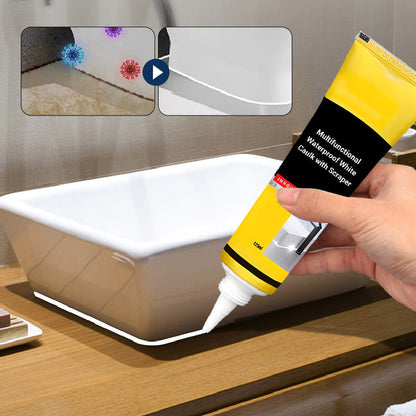 🚿 ACHETEZ 2 - RECEVEZ 1 GRATUIT ! ✨ Mastic Blanc Imperméable Multifonction - Scellant Étanche pour Joints, Rebords et Réparations 🛠️🧱