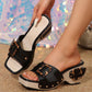 💓Limited Time Half Price - Studded Strappy Women's Wedge Sandals