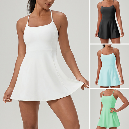 🏃‍♀️Mini robe sport à spaghetti - Sleek & Active✨