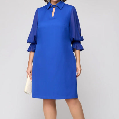 Robe élégante et solide à revers découpé pour femmes