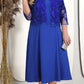 💖Limited Time Half Price - Robe unie pour femme avec veste en dentelle brodée
