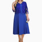 💖Limited Time Half Price - Robe unie pour femme avec veste en dentelle brodée