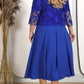 💖Limited Time Half Price - Robe unie pour femme avec veste en dentelle brodée