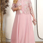 💖Limited Time Half Price - Robe unie pour femme avec veste en dentelle brodée
