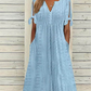 💖Limited Time Half Price-Elegant V-Neck Cutout Women's Dresses