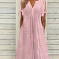 💖Limited Time Half Price-Elegant V-Neck Cutout Women's Dresses
