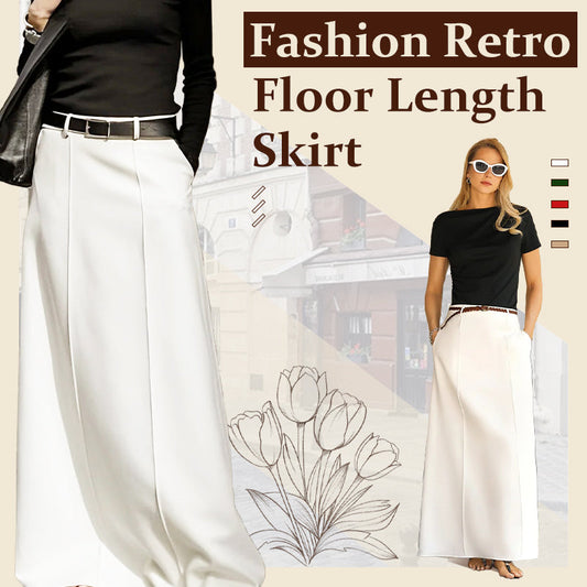 🎀49% de réduction🎀Jupe longue rétro fluide en mousseline pour femme - Style romantique et élégant