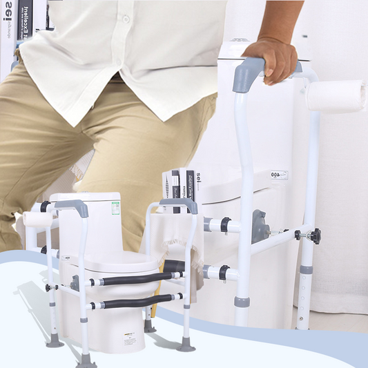 🚿🤝 -60% ! 🛡️Barres d'Appui de Sécurité pour Toilettes – Hauteur Réglable, Charge 150/250 kg & Installation sans Outil