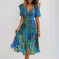 🔥Hot Sale 50% OFF💝✨Robe midi à manches courtes Special Blue