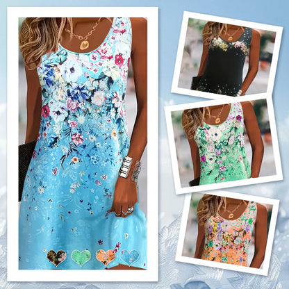 🌺Limited Time 50% Off-Women's Sleeveless Floral Summer Dresses