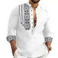 🔥50% de réduction🔥Chemise décontractée à manches longues et col montant pour homme