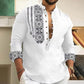 🔥50% de réduction🔥Chemise décontractée à manches longues et col montant pour homme