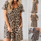 ⏳Zeitlich begrenztes Special⏰Lässiges Leopardenmuster-Minikleid für Damen👗
