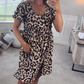 ⏳Zeitlich begrenztes Special⏰Lässiges Leopardenmuster-Minikleid für Damen👗