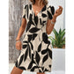 🔥Robe sans manches à col en V et à taille plissée pour femmes