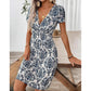🔥Robe sans manches à col en V et à taille plissée pour femmes