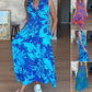 👗Women's Fashion Print Sleeveless Maxi Dress | Island/Sunset is amazing ! Robe longue imprimée 🌅