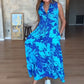 👗Women's Fashion Print Sleeveless Maxi Dress | Island/Sunset is amazing ! Robe longue imprimée 🌅
