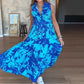 👗Women's Fashion Print Sleeveless Maxi Dress | Island/Sunset is amazing ! Robe longue imprimée 🌅