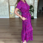 Robe femme col V florale