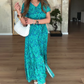 Robe femme col V florale