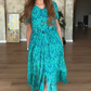 Robe femme col V florale