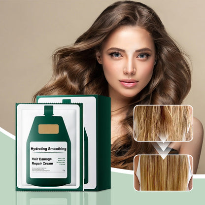 🏆Crème réparatrice hydratante et lissante pour cheveux abîmés🌿💦