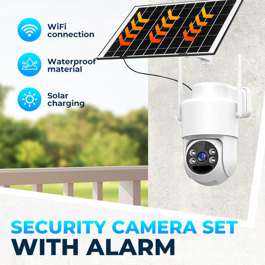 🔥Caméra de sécurité sans fil à énergie solaire avec alarme