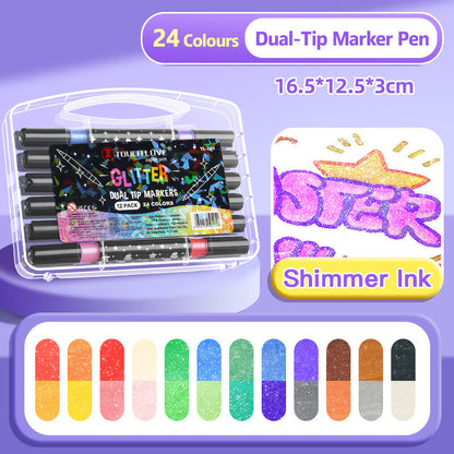 🔥Offre à durée limitée✨ - Stylo pailleté à double pointe