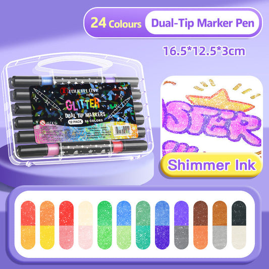 🔥Offre à durée limitée✨ - Stylo pailleté à double pointe