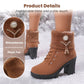 Bottines Femme à Talon Épais - Chaudes et Douillettes 🔥 SOLDE EXCEPTIONNELLE -49%