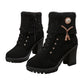 Bottines Femme à Talon Épais - Chaudes et Douillettes 🔥 SOLDE EXCEPTIONNELLE -49%