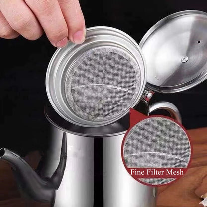 🔥Pot filtrant à huile en acier inoxydable