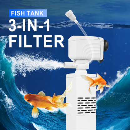 🔥Stock limité disponible 49% de réduction🔥💦Filtre 3 en 1 pour aquarium – filtration, oxygénation et pompage de l'eau🐠